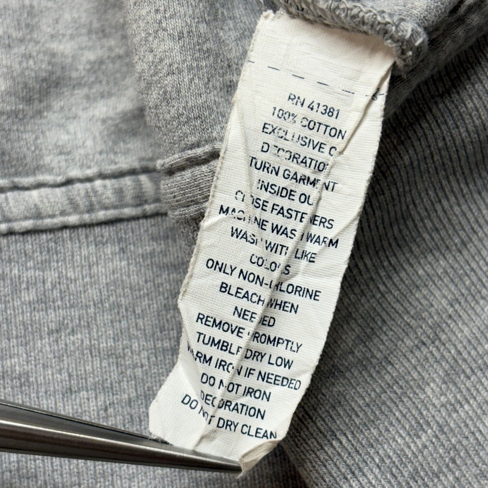 Polo Ralph Lauren Mens Grey Full Zip Track Jacket Navy Stripe Pony Logo Medium - Picture 10 of 12